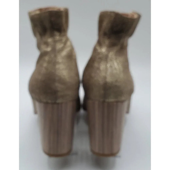 KELSI DAGGER BROOKLYN Women's Wicked Metallic Gold Fabric Fashion Boot Size 7.5 - Picture 4 of 9